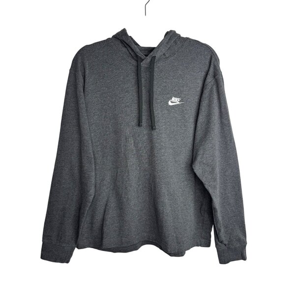 Nike Other - Nike Grey Hoodie 100% Cotton Casual Pullover Sweatshirt Men's Large